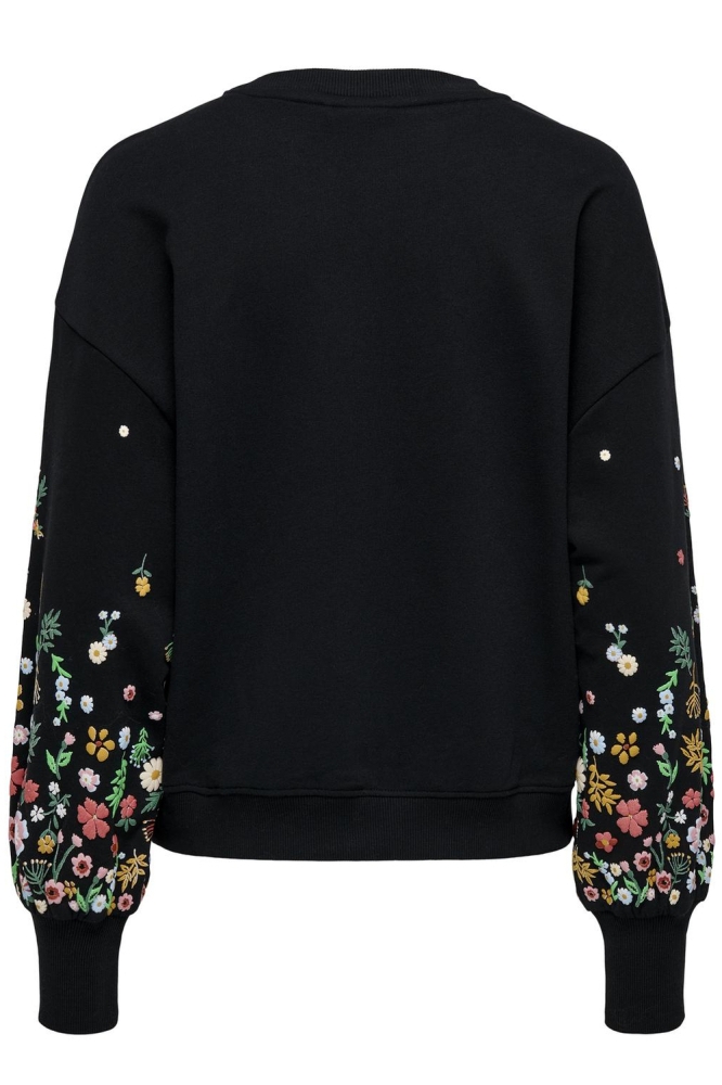 Only zwarte dames sweater | Achteraanzicht