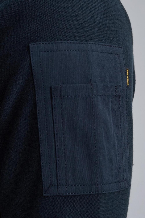 PME legend blauwe heren trui | Close up
