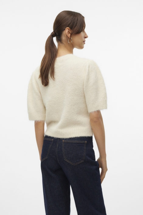 Vero Moda beige dames trui | Model achteraanzicht