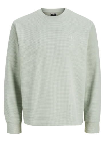 Jack & Jones JCOPACER STRUCTURE CREW NECK SMU 12279683 Aqua Gray