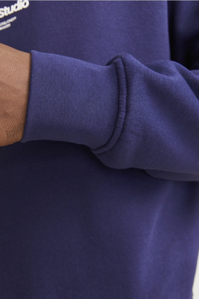 Jack & Jones blauwe heren sweater | Close up