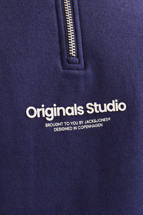 Jack & Jones blauwe heren sweater | Close up