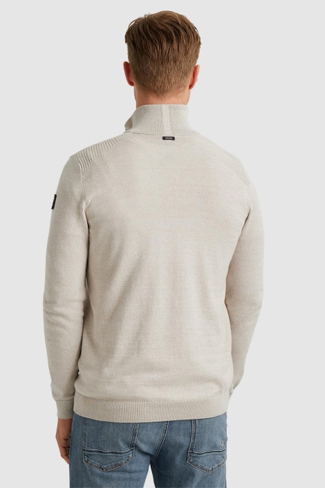 Vanguard beige heren trui | Model achteraanzicht