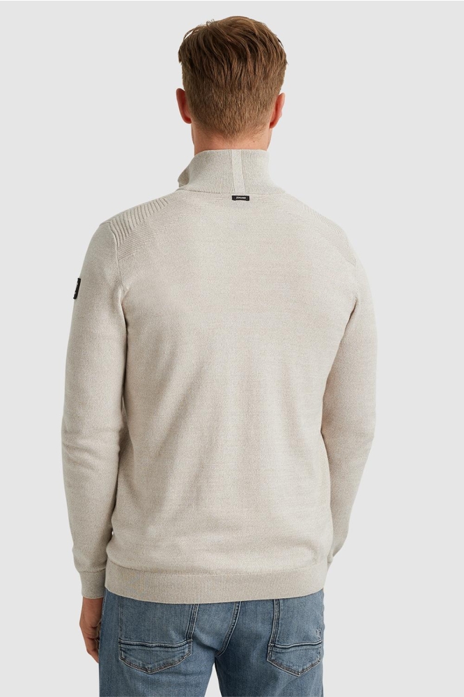 Vanguard beige heren trui | Model achteraanzicht