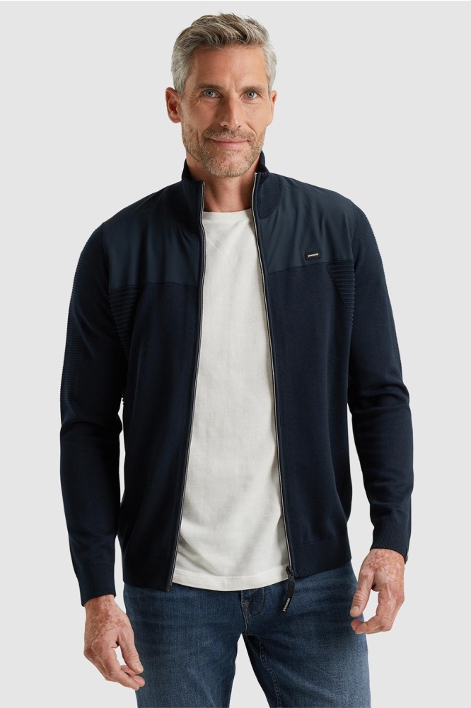 Vanguard blauwe heren vest | Model vooraanzicht