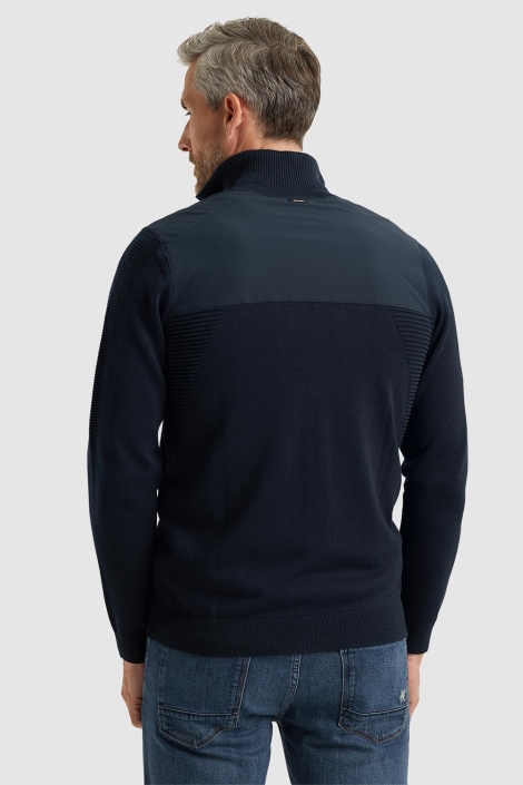 Vanguard blauwe heren vest | Model achteraanzicht