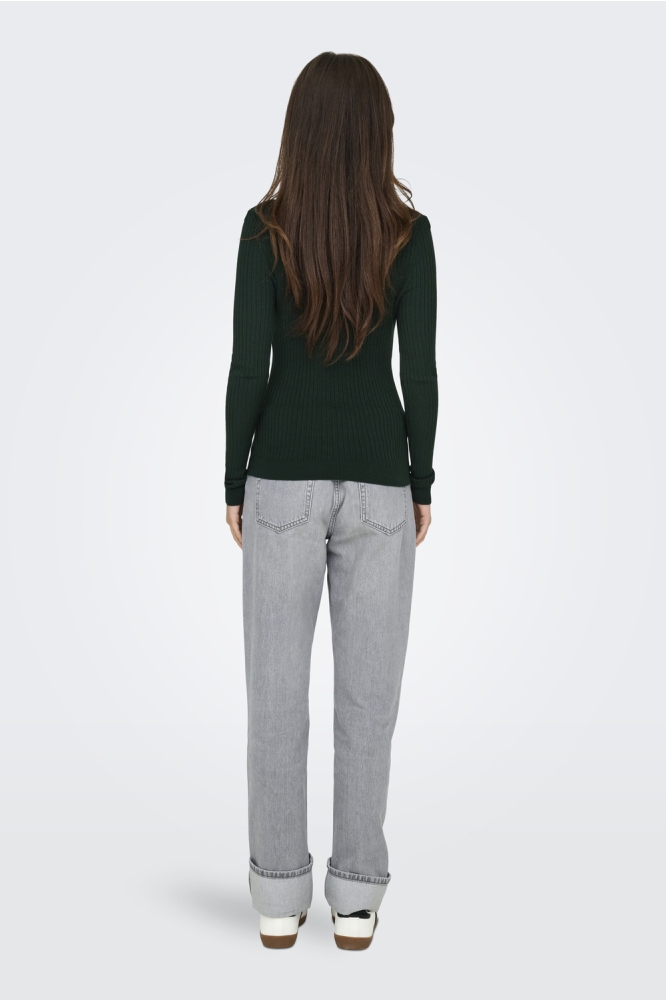 Only groene dames trui | Model achteraanzicht