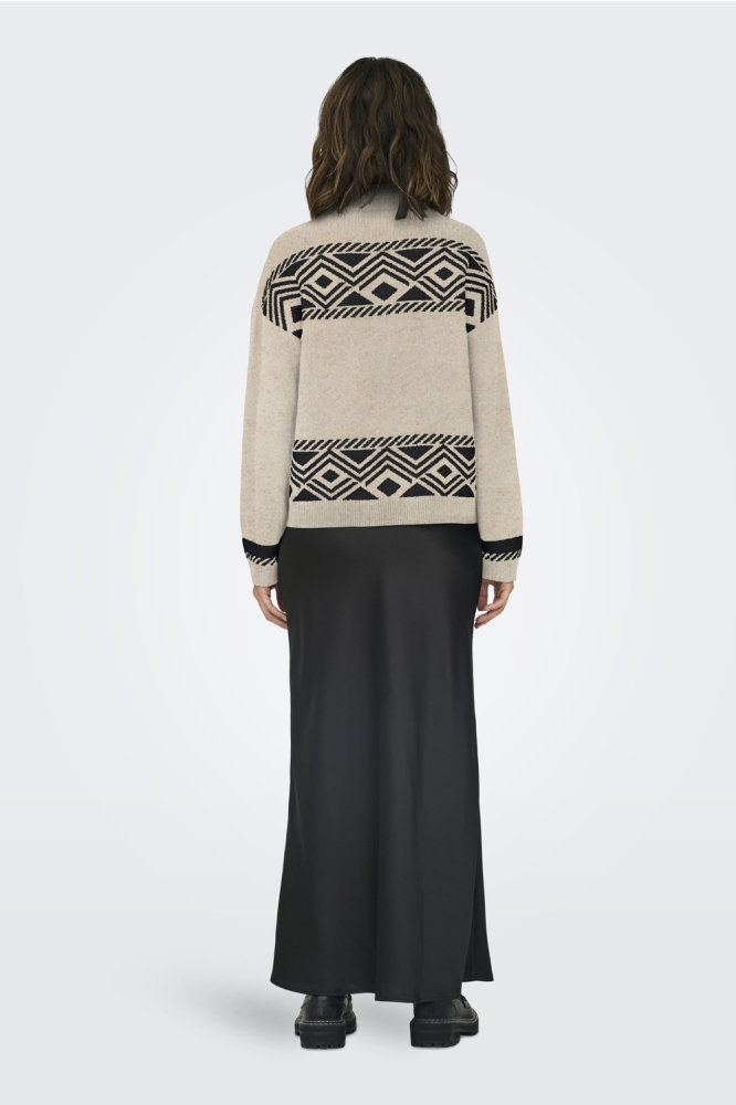 Only beige dames trui | Model achteraanzicht