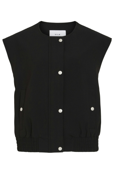 Vila Vest VILIVA O-NECK S/L VEST 14104090 Black Beauty