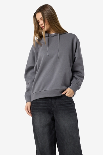 Noisy may Trui NMALDEN L/S LOOSE HOODIE JRS NOOS 27023503 Charcoal Gray