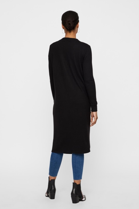 Noisy may zwarte dames vest | Model achteraanzicht