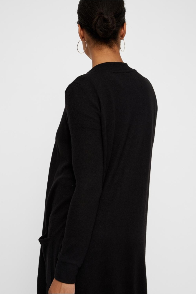 Noisy may zwarte dames vest | Model achteraanzicht