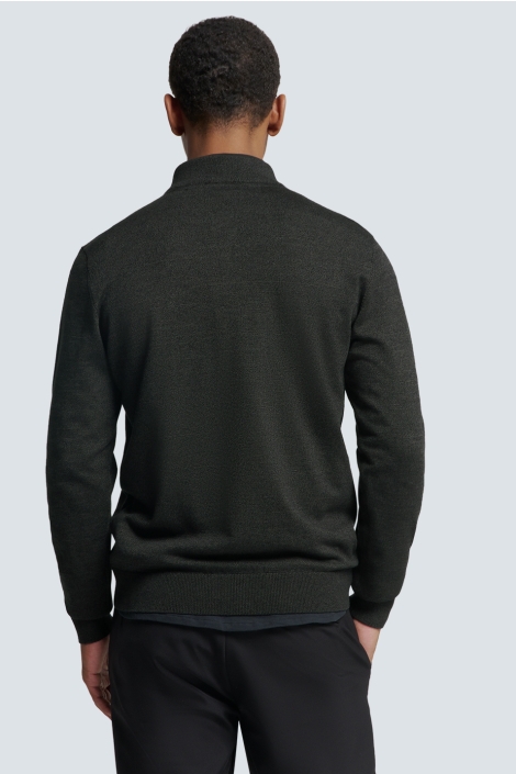 NO-EXCESS grijze heren trui | Model achteraanzicht