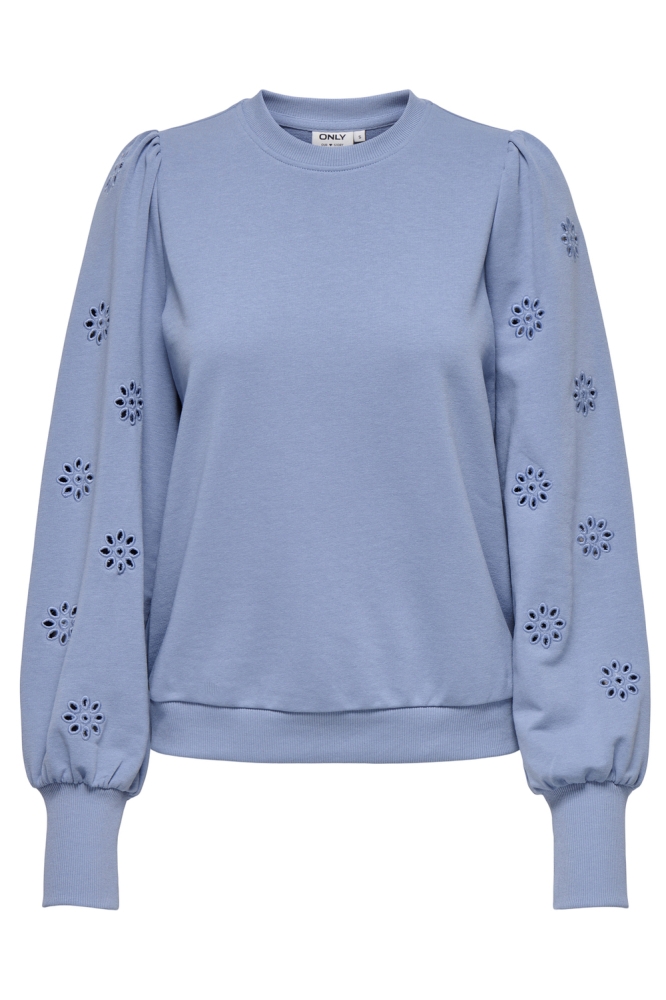 Only blauwe dames sweater | Vooraanzicht