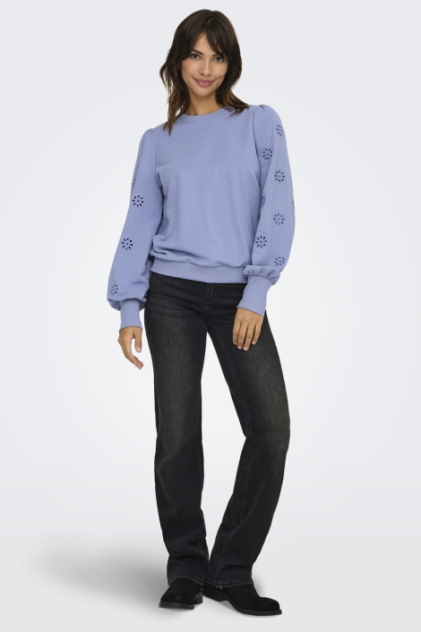 Only blauwe dames sweater | Model