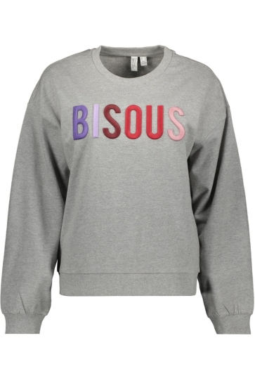 Vero Moda Trui VMBOTRA L/S SWEATSHIRT JRS BTQ GA 10328547 LIGHT GREY MELA/CHENILLE