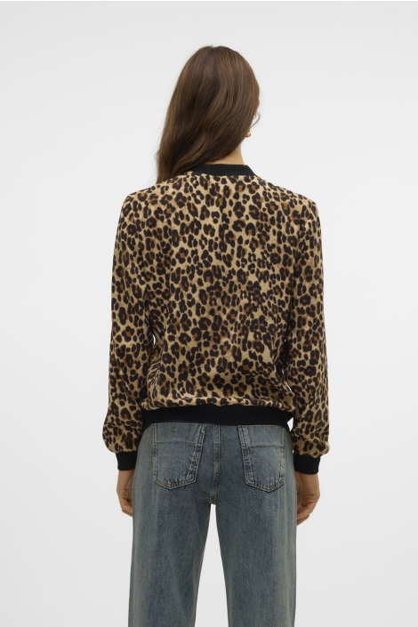 Vero Moda camel dames vest | Model achteraanzicht