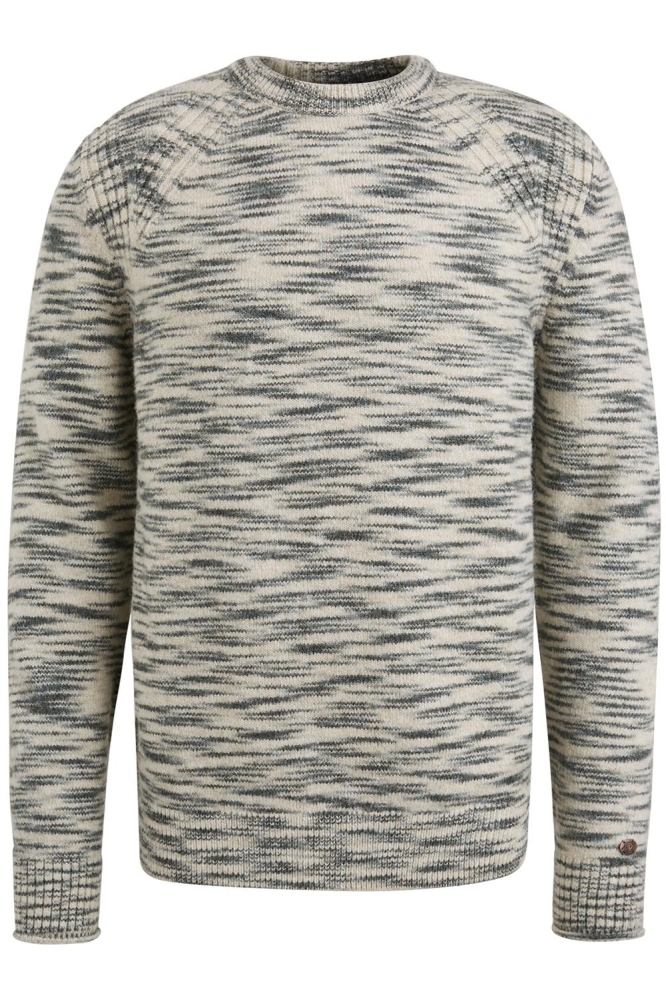 Cast Iron beige heren trui | Vooraanzicht