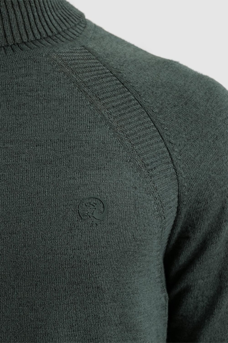 Cast Iron groene heren trui | Close up