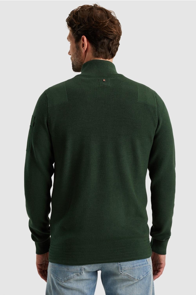 PME legend groene heren trui | Model achteraanzicht