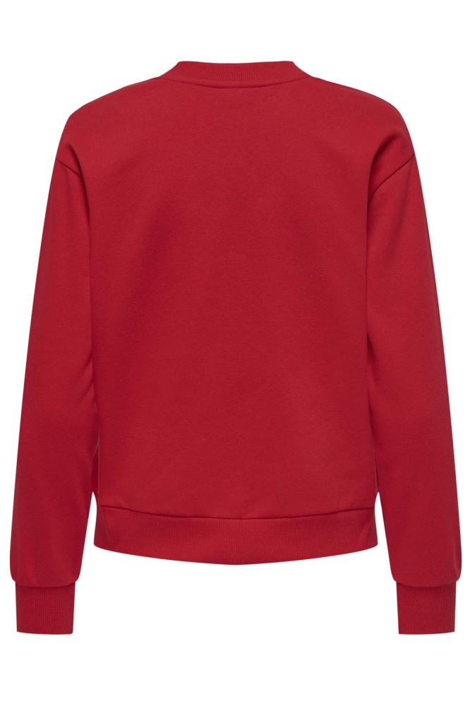 Jacqueline de Yong rode dames sweater | Achteraanzicht