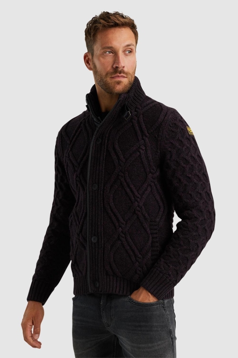 PME legend paarse heren vest | Model zijaanzicht
