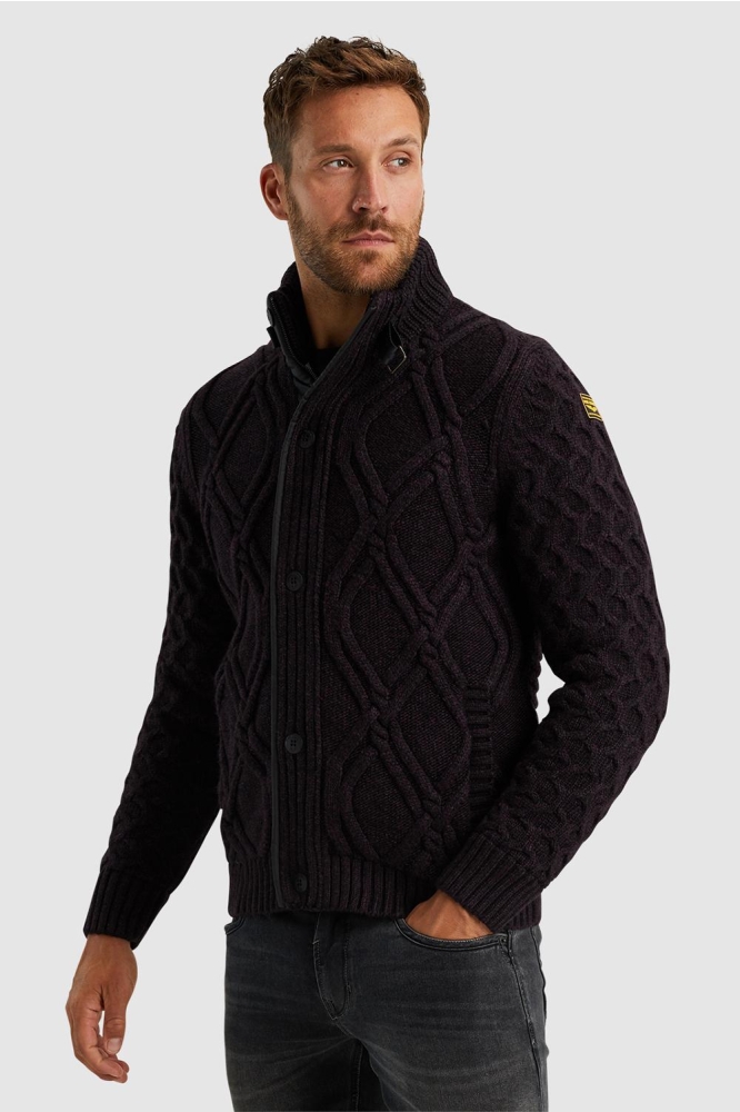 PME legend paarse heren vest | Model zijaanzicht