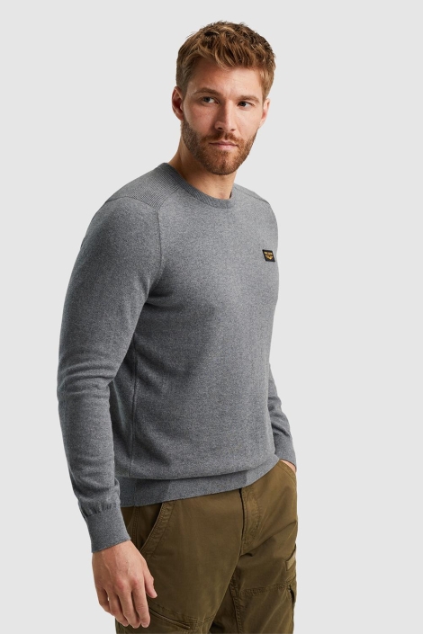 PME legend grijze heren trui | Model zijaanzicht