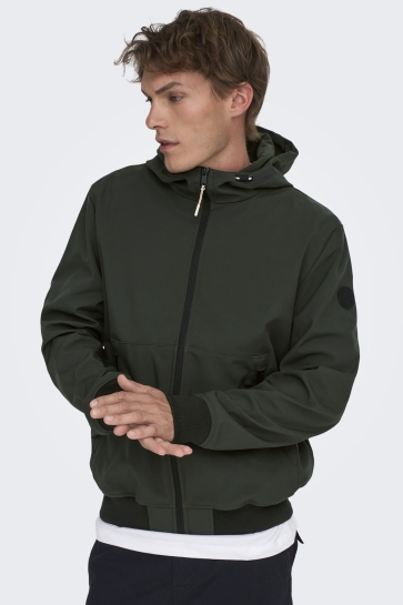 Only & Sons Jas ONSBOWIE SOFTSHELL BOMBER OTW NOOS 22029276 PEAT