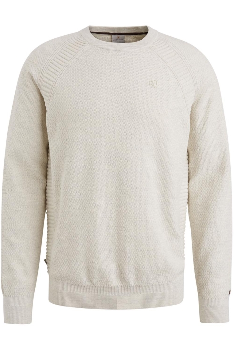 Cast Iron beige heren trui | Vooraanzicht