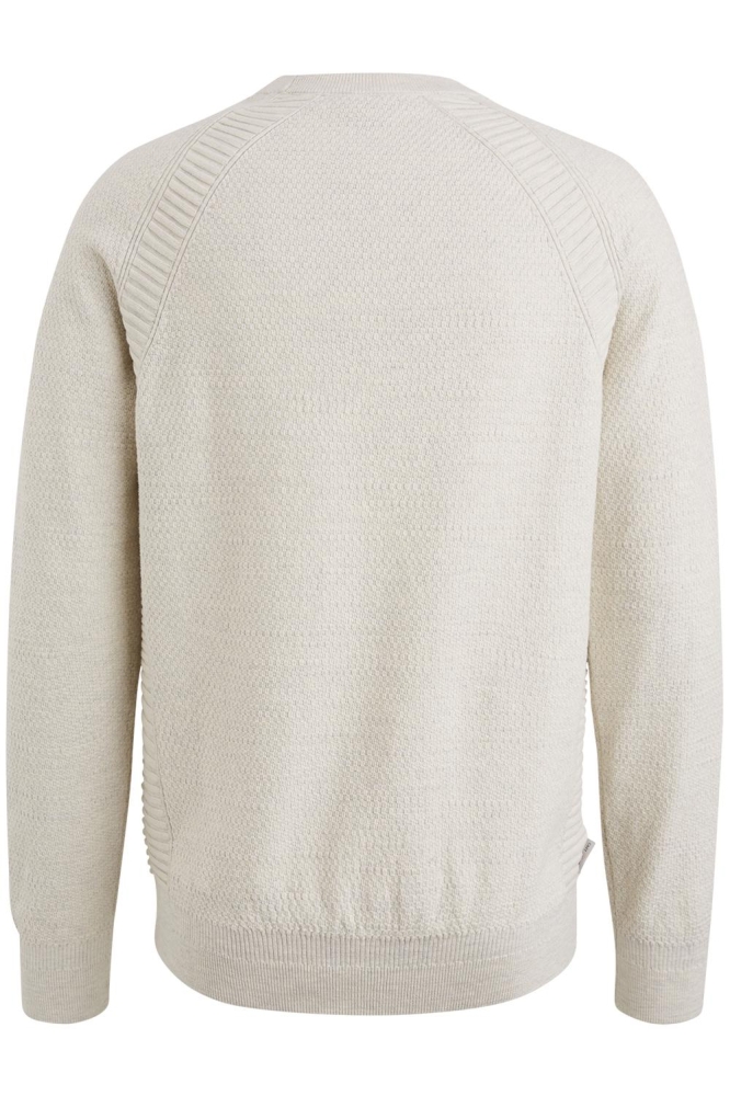 Cast Iron beige heren trui | Achteraanzicht
