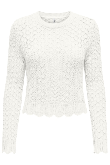 Only Trui ONLSAGA LIFE LS O-NECK CC KNT 15339668 CLOUD DANCER