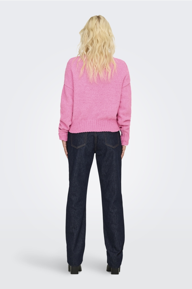 Only roze dames trui | Model achteraanzicht