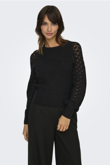 Only Trui ONLMIAMI LS O-NECK CC KNT 15335108 Black