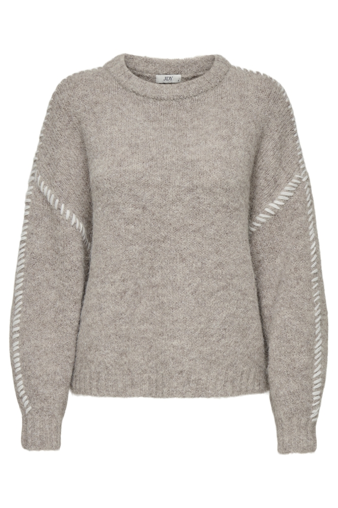 Jacqueline de Yong taupe dames trui | Vooraanzicht