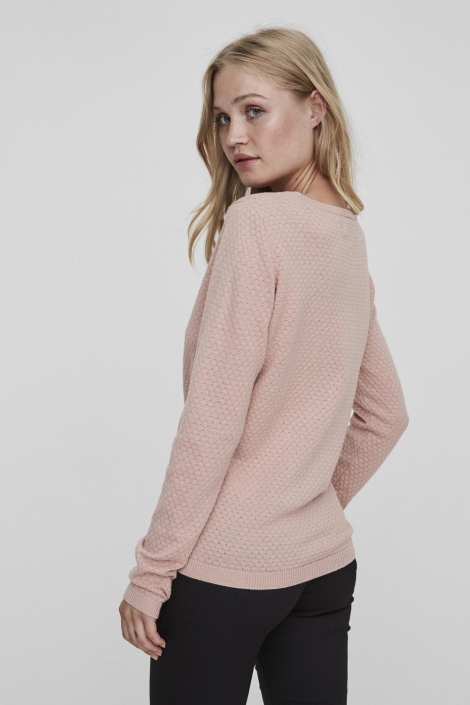 Vero Moda roze dames trui | Model achteraanzicht
