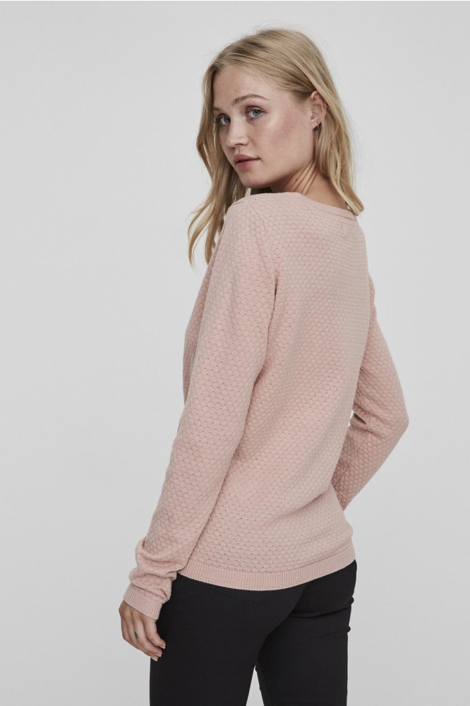 Vero Moda roze dames trui | Model achteraanzicht
