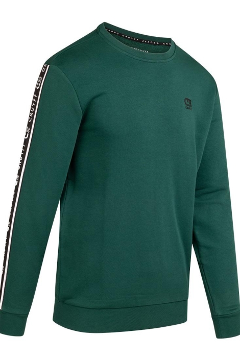 Cruyff groene heren sweater | Zijaanzicht