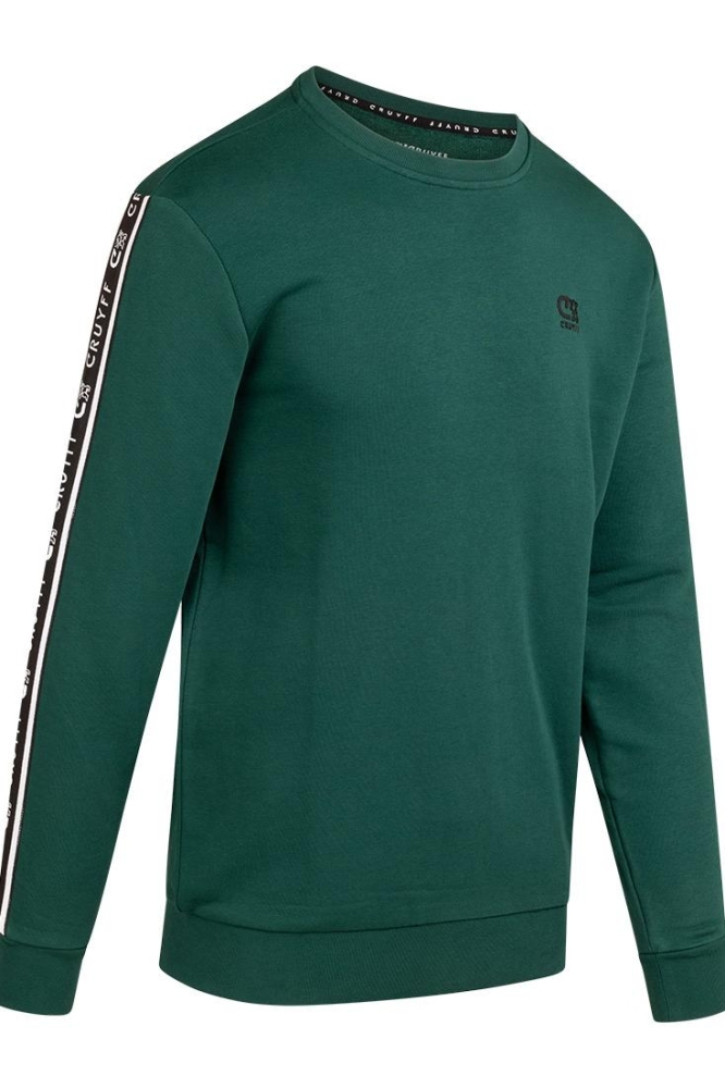 Cruyff groene heren sweater | Zijaanzicht