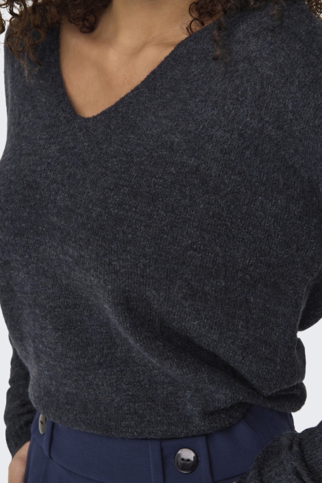 Jacqueline de Yong blauwe dames trui | Close up