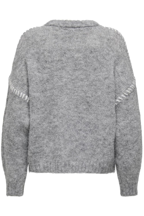 Jacqueline de Yong grijze dames trui | Achteraanzicht