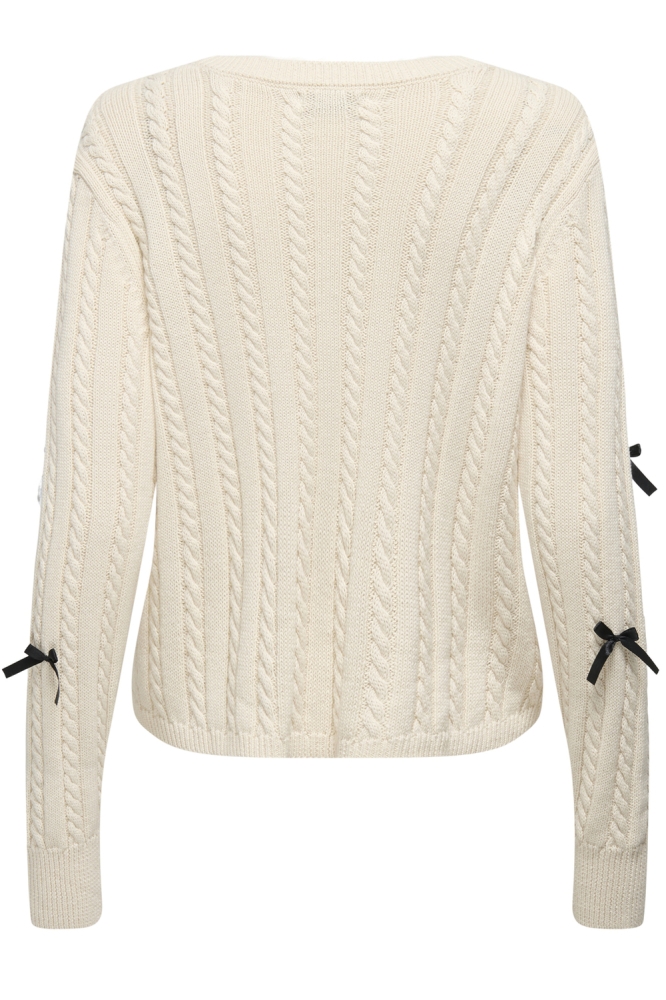 Jacqueline de Yong beige dames trui | Achteraanzicht