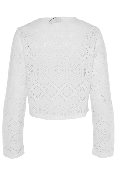 Pieces witte dames vest | Achteraanzicht