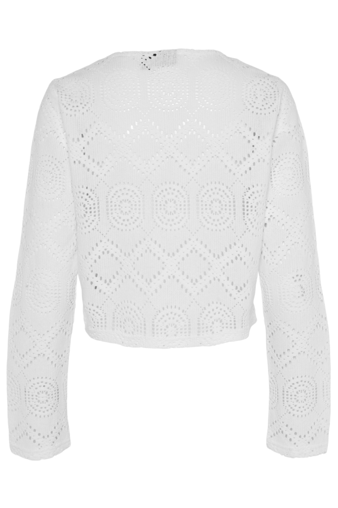 Pieces witte dames vest | Achteraanzicht