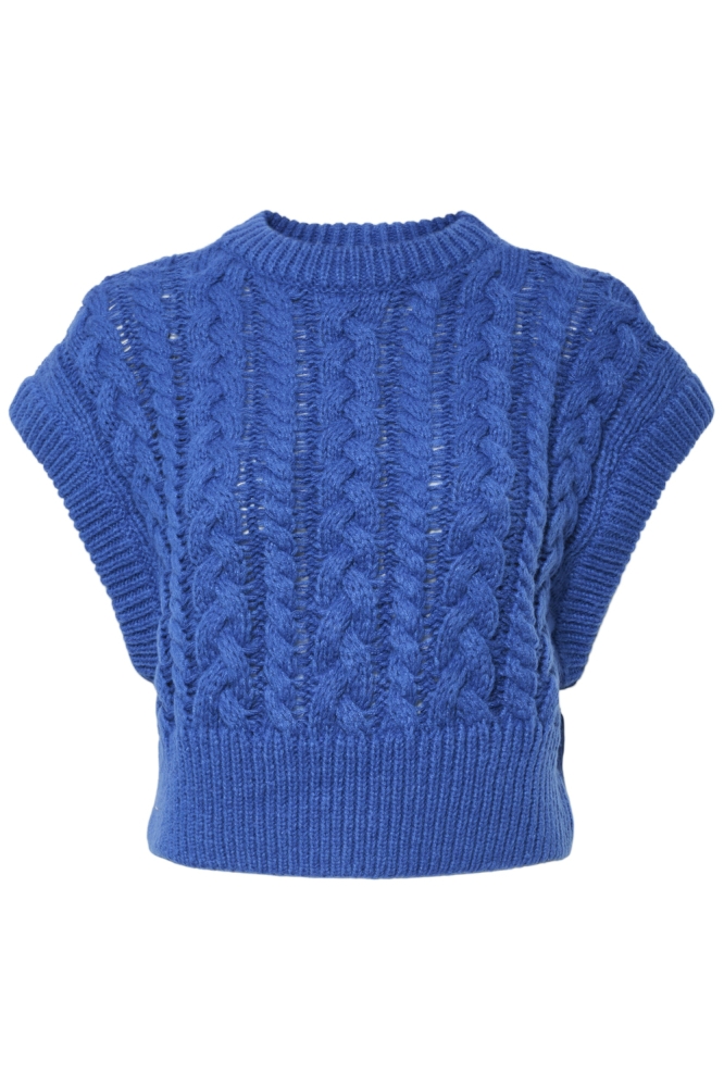 Pieces blauwe dames trui | Vooraanzicht