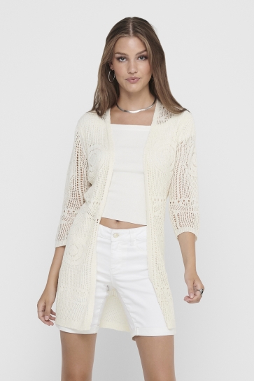 Jacqueline de Yong Vest JDYKOFI 3/4 KIMONO KNT NOOS 15200527 Eggnog