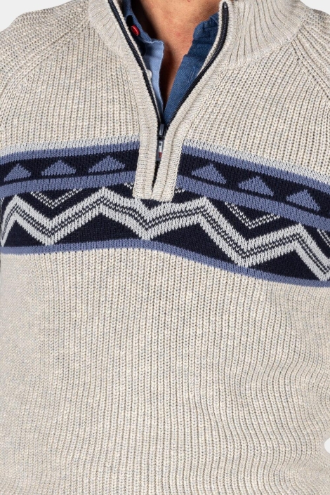 NZA beige heren trui | Close up