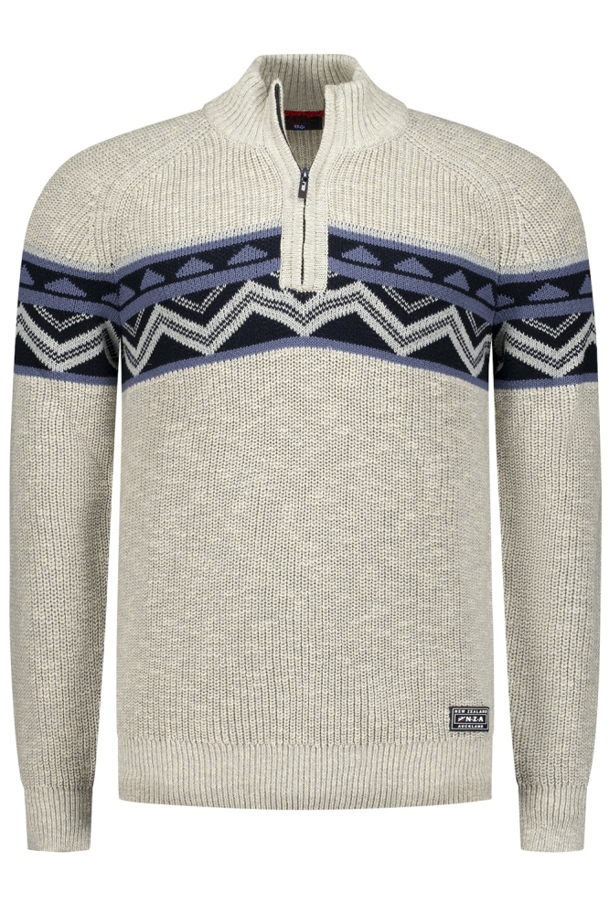 NZA beige heren trui | Vooraanzicht
