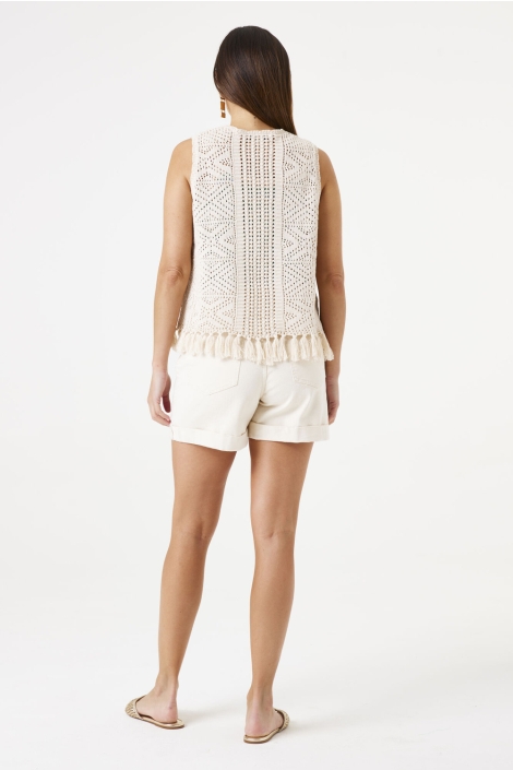 Garcia beige dames gilet | Model