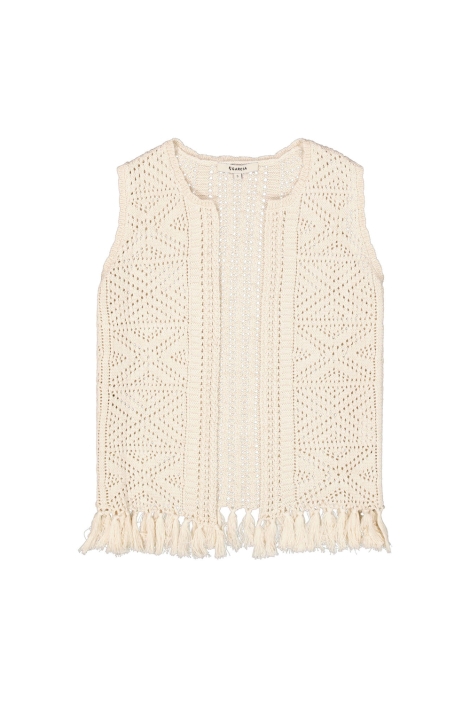 Garcia beige dames gilet | Vooraanzicht